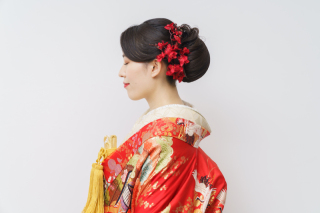 粋な和装アップスタイル