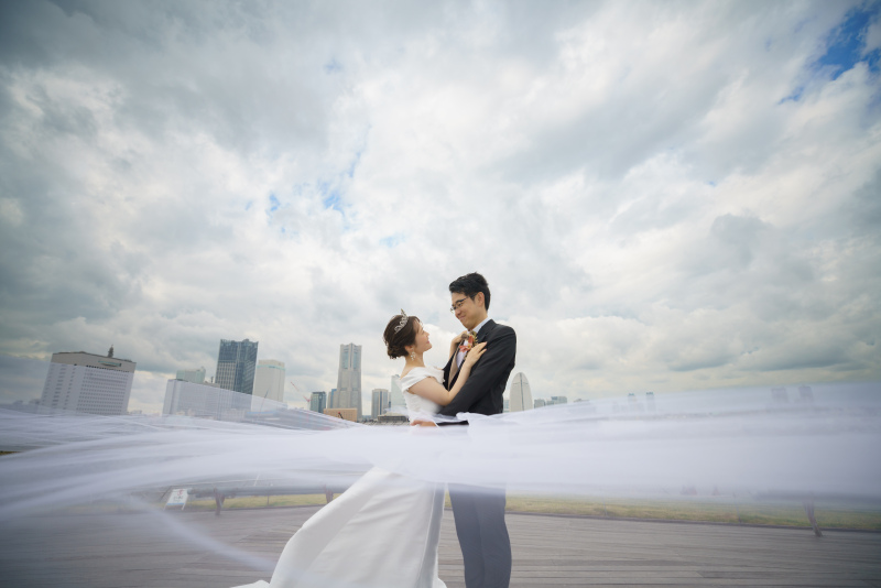 みなとみらいを背景に！【大桟橋ロケーション】