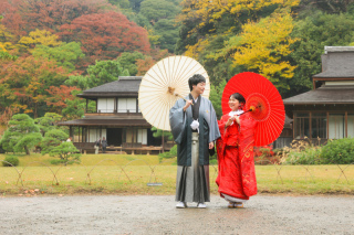 グラデーション美しい三渓園の紅葉 photo by谷澤明美