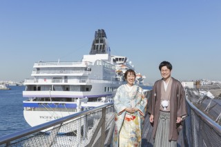 空色の打掛で大桟橋ロケーション【和装】Photo 松本遼平