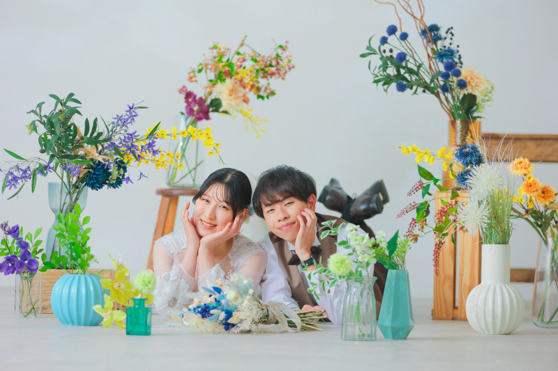 色とりどりの花たち。 ふたりらしさを詰め込んで photo by 谷澤 明美