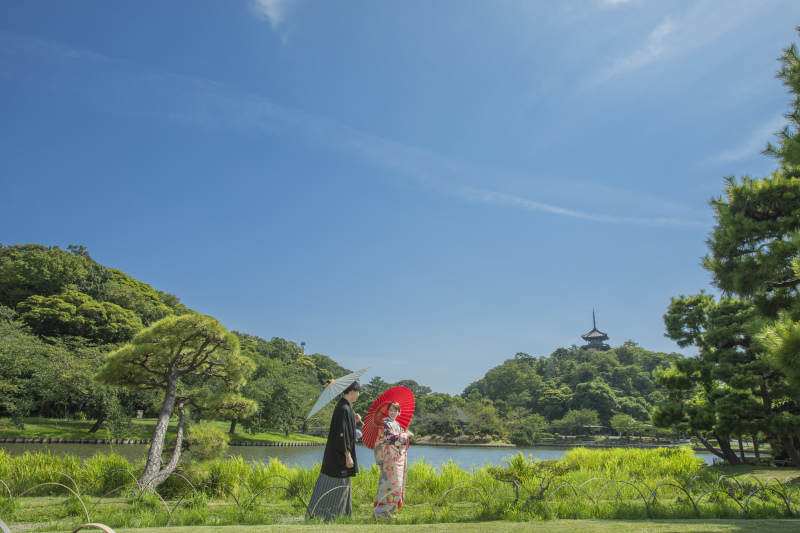 真夏の三溪園