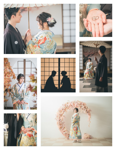 爽やかブルーの打掛コーデ　photo by Kaito saito