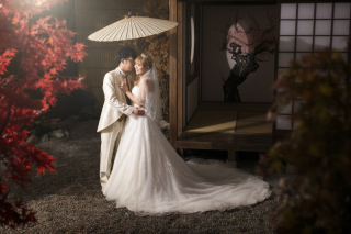 新提案♪ドレスで庭園スタジオ撮影♡モダンな雰囲気がカッコ可愛い!!