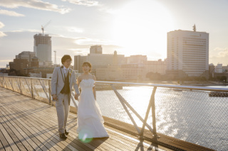 夕景〜夜景 天気のいい大さん橋でのお写真です!