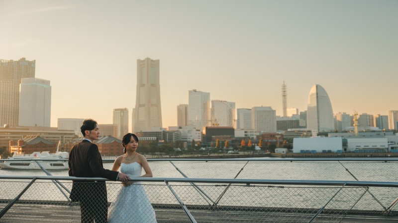 横浜の夕暮れと夜を