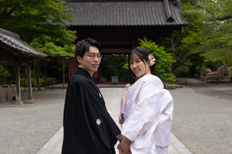 鎌倉のお寺で和装を撮影