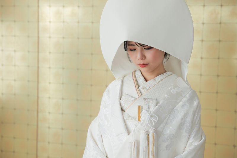 生花でヘアスタイル