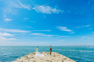 美しい梅での洋装ロケーション撮影！