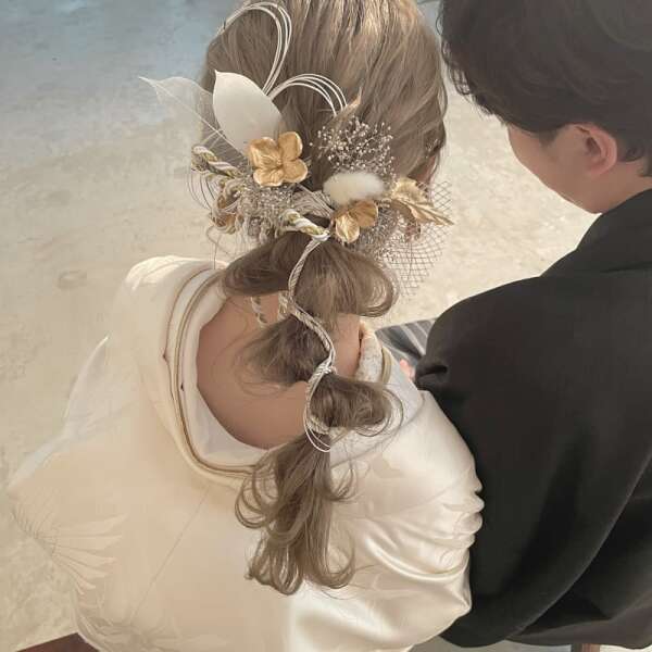 【ヘアスタイル】水引アレンジ