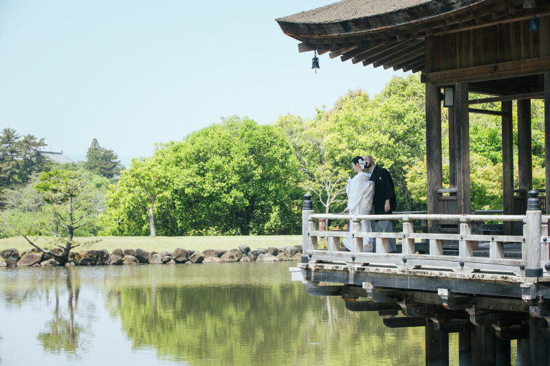 奈良での和装前撮り！鹿との触れ合いも楽しめる素敵な一日