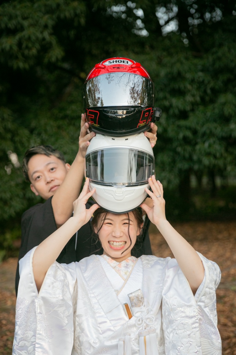 秋の大仙公園で、おふたりらしさ全開の撮影を!