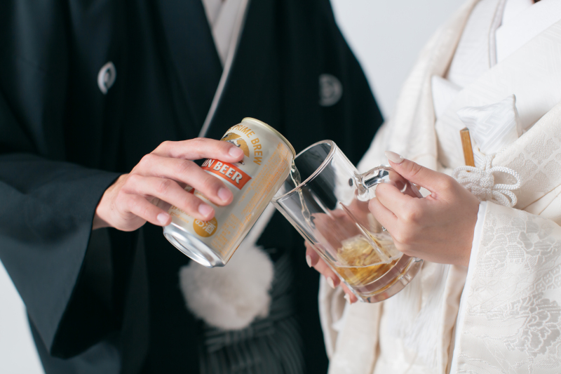 ビール片手に!