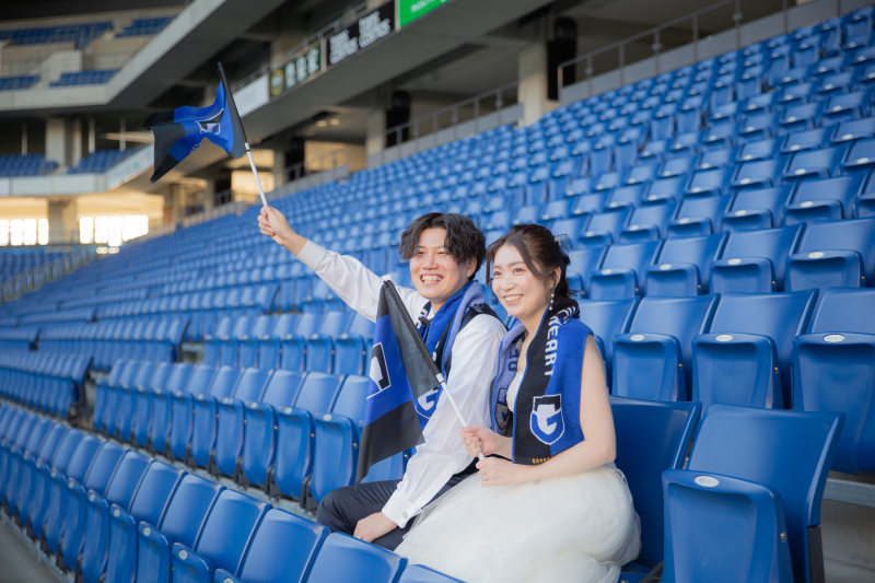 ガンバファンのおふたりの前撮り♡