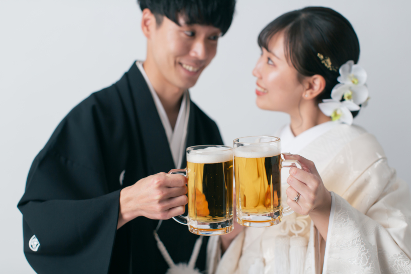 ビール片手に!