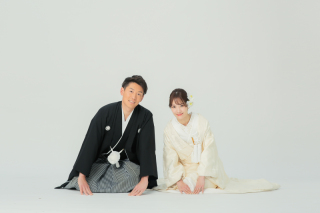 白無垢でのスタジオ撮影