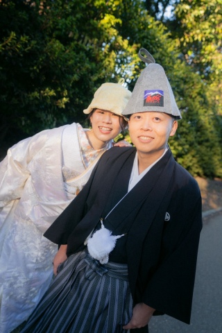 秋の大仙公園で、おふたりらしさ全開の撮影を!