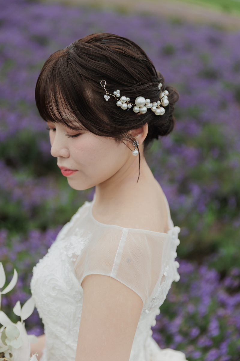 ウェディングドレスにぴったりなアップスタイル