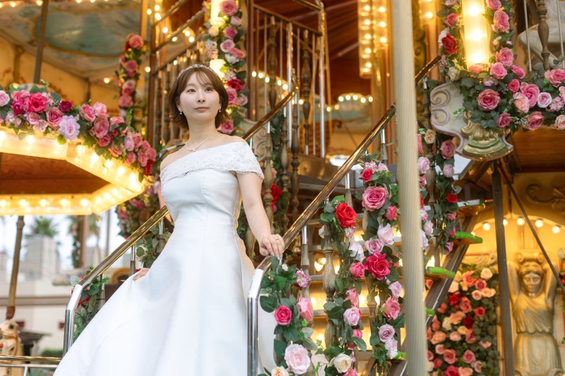 夏の遊園地撮影はいかがですか？【メリーゴーランドとローズガーデン】