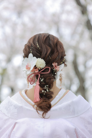 お花×和装コーディネート