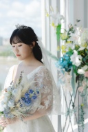 チャペルにぴったりなハーフアップスタイル♪