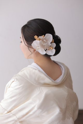 きれいめシニヨンヘア