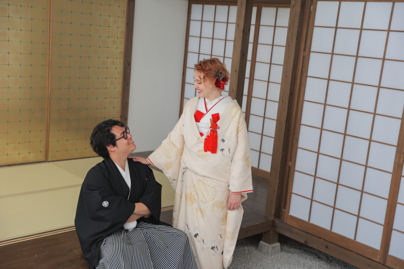 京都の宮大工監修!屋内庭園での撮影!!