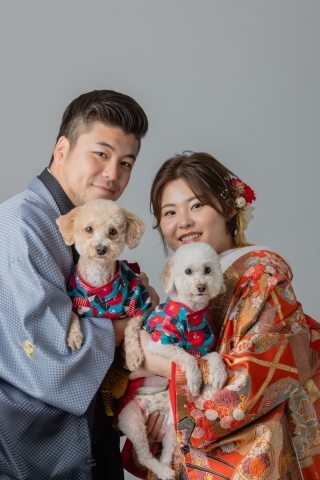 かわいい家族と一緒に