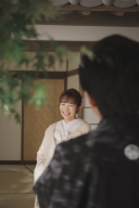 藤の花で華やかさをプラス!