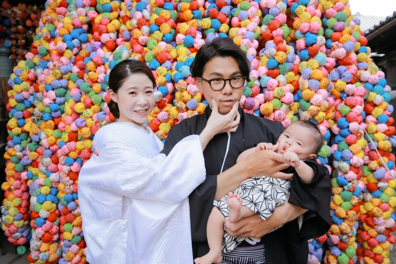 お子様の笑顔も溢れる♪八坂での撮影!!