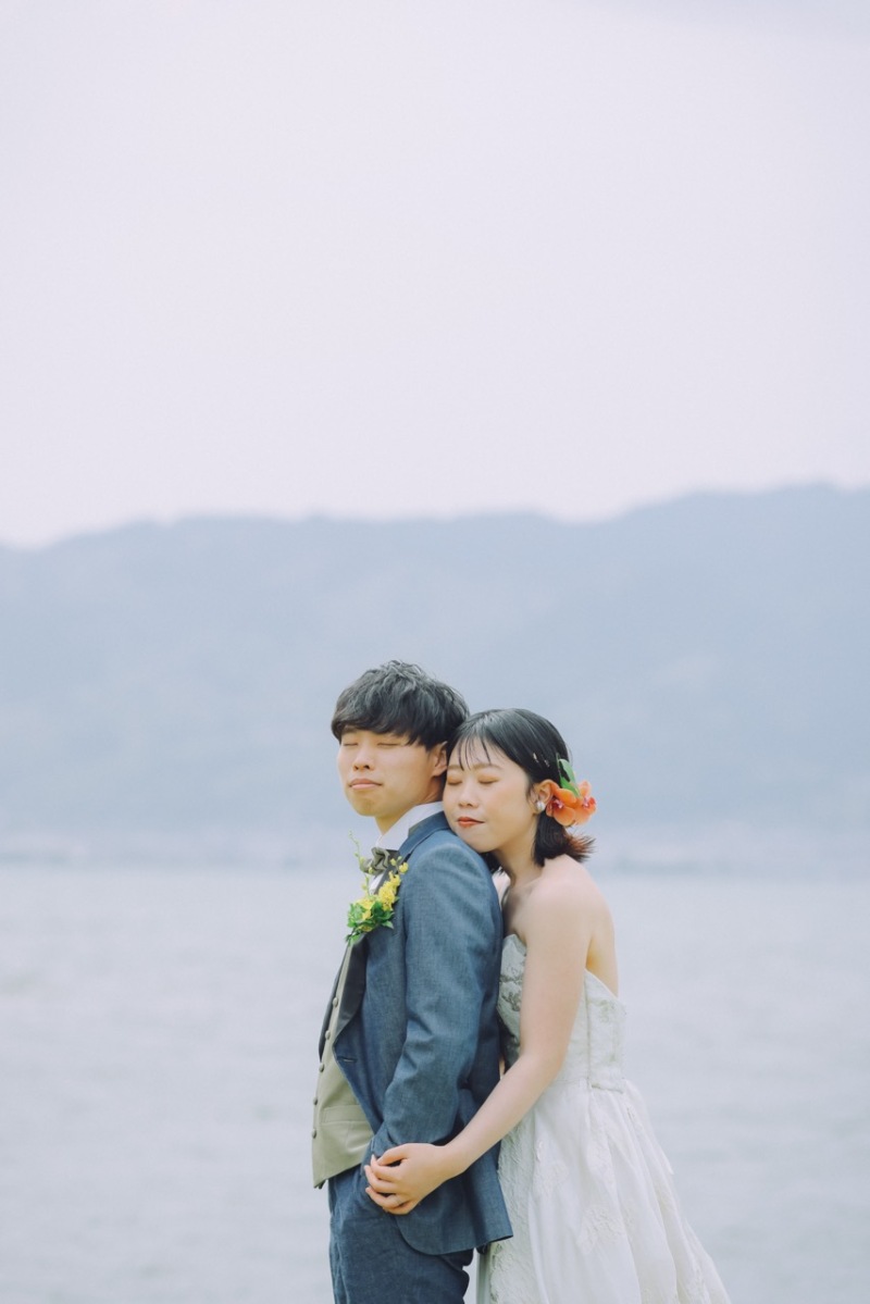 キラキラ輝く琵琶湖とキラキラなお二人＾＾