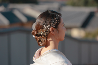 和装シニヨンスタイル