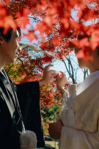 真っ赤に染まった「八坂円山」和装ロケーション＾＾