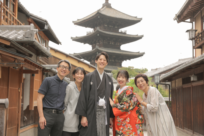 紫陽花咲く八坂で、前撮り撮影♪