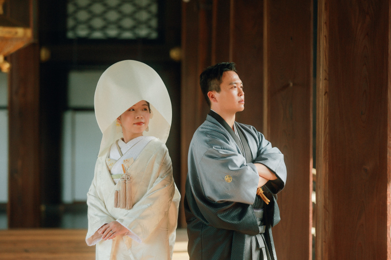 西本願寺で和装ウェディング撮影