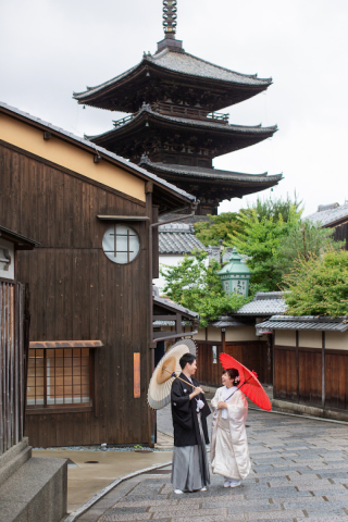 雨でも京都は綺麗です【八坂の塔プラン】