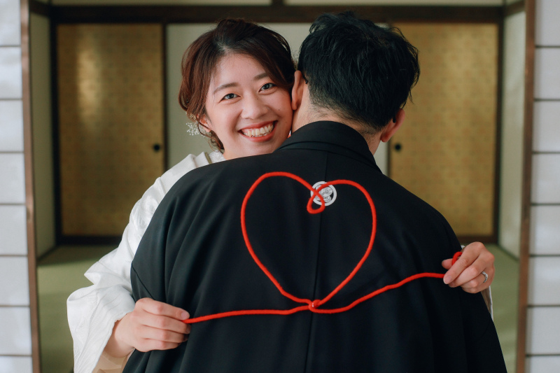 まるで本物の庭園で和装撮影