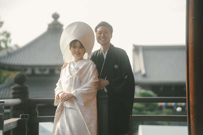 白無垢と綿帽子