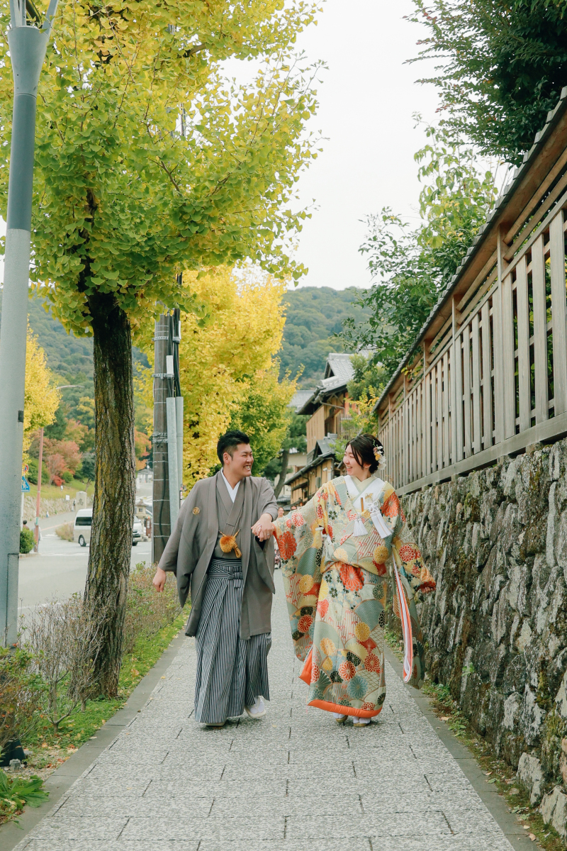 秋の八坂で和装撮影！