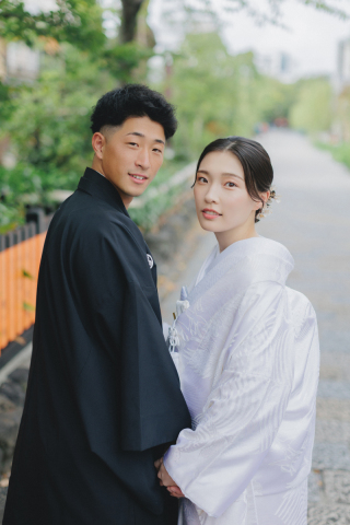 祇園の街を二人で