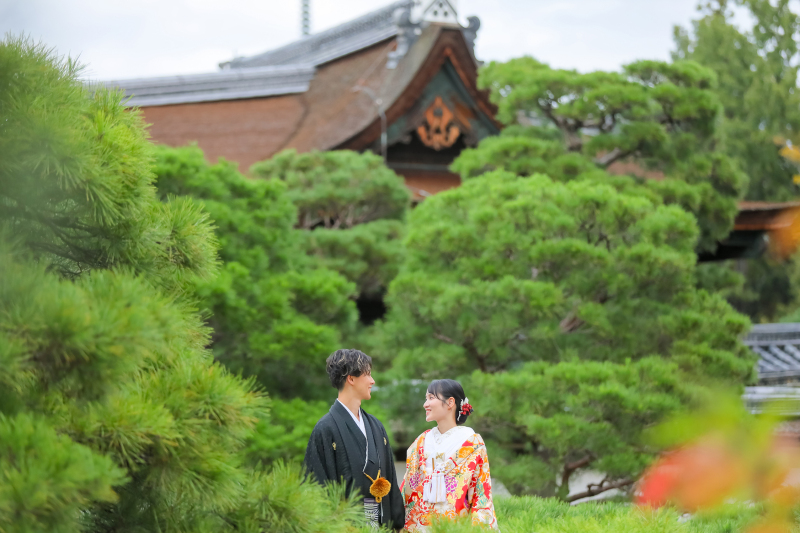 2着の着物で巡る仁和寺
