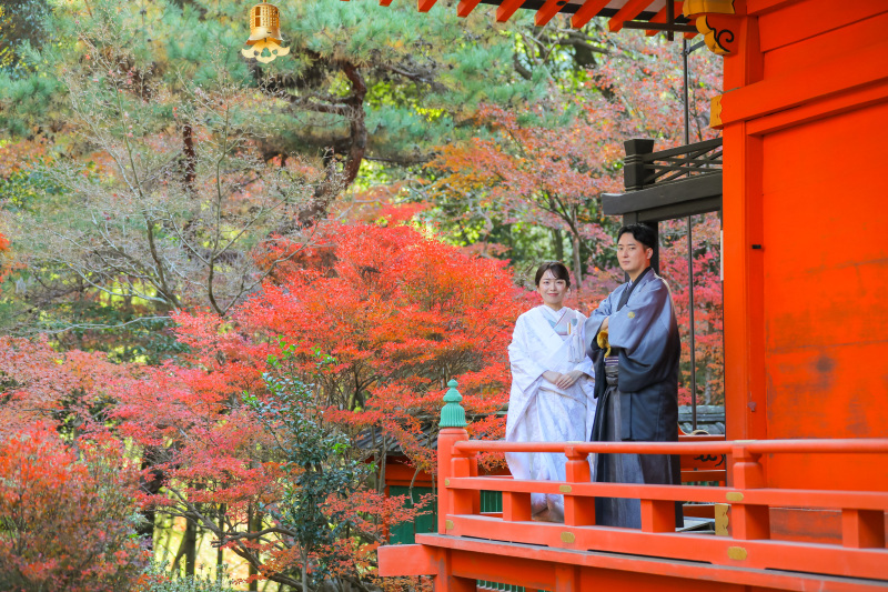 和装とお寺、歴史的な建物で前撮り撮影