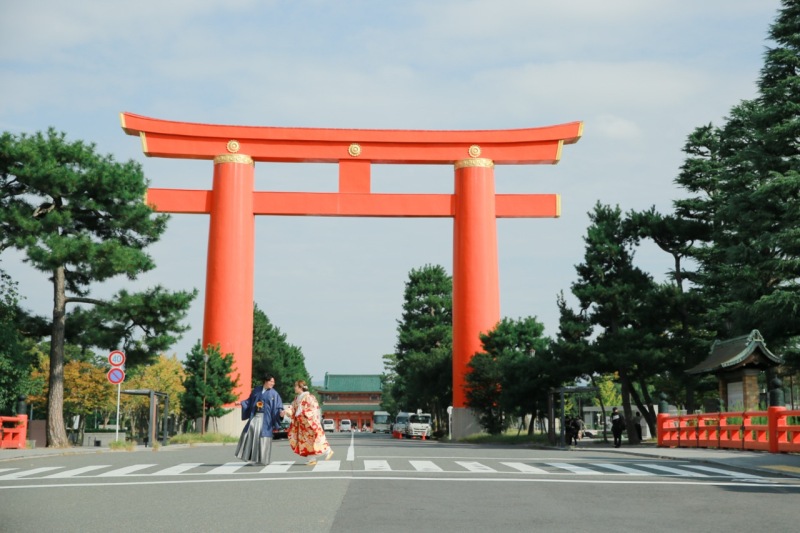 平安神宮で楽しさいっぱいの前撮り撮影!