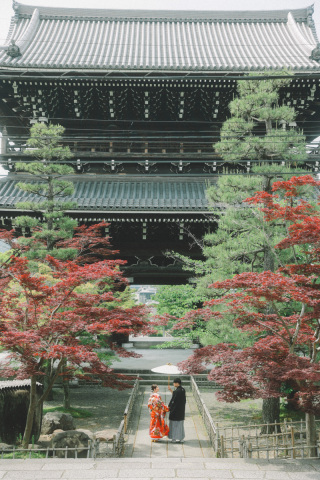 金戒光明寺で思い出に残るウェディングフォト撮影