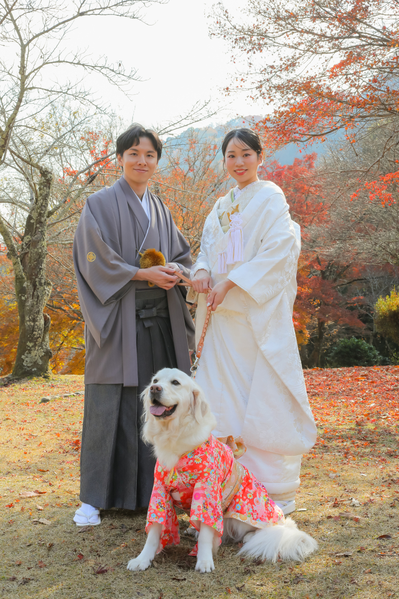 愛犬ちゃんたちと和装で撮影!