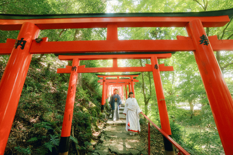 1日で2着、世界遺産と鴨川でウエディングフォト