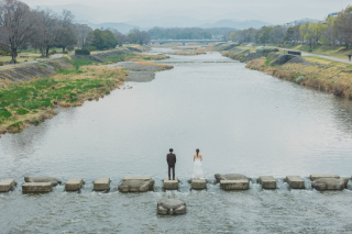 春の息吹を背に、鴨川と淀水路で