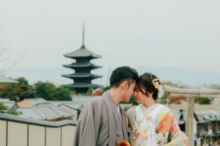 秋の八坂で和装撮影!