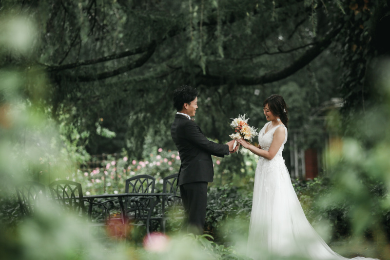 雨の日の植物園ロケーション