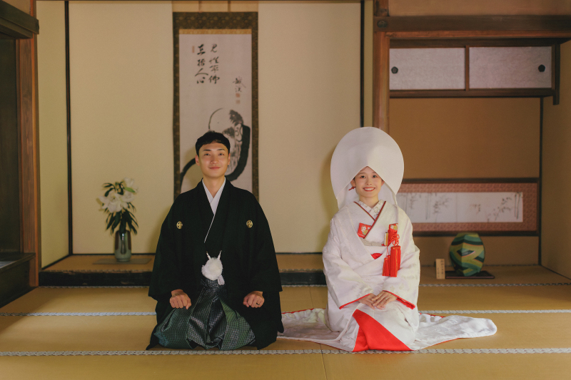 純和風のロマンチックウェディングフォト